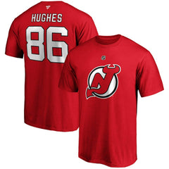 NHL Jack Hughes New Jersey Devils Fanatics Big & Tall Name & Number T-Shirt
