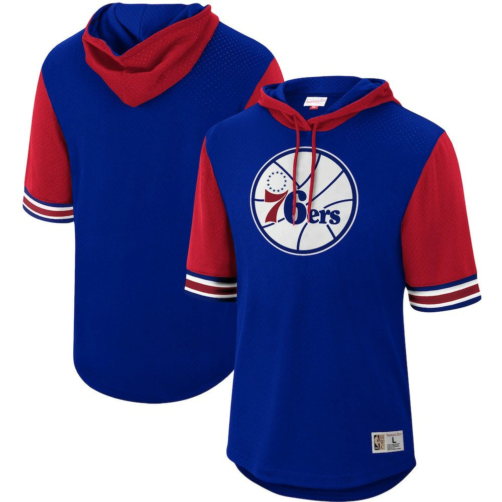 Mitchell & Ness Philadelphia 76ers Hardwood Classics Buzzer Beater Mesh Pullover Hoodie