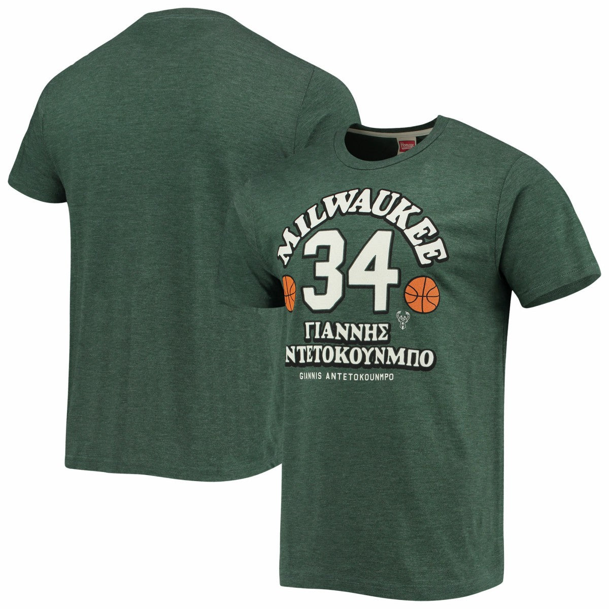 Giannis Antetokounmpo Milwaukee Bucks Homage Greek Tri-Blend T-Shirt
