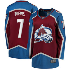 NHL Devon Toews Colorado Avalanche Fanatics Women's Home Breakaway Player Jersey