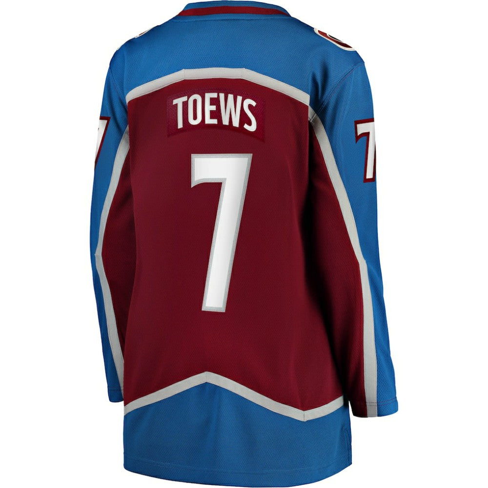 NHL Devon Toews Colorado Avalanche Fanatics Women's Home Breakaway Player Jersey