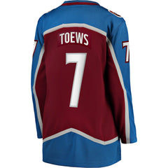 NHL Devon Toews Colorado Avalanche Fanatics Women's Home Breakaway Player Jersey