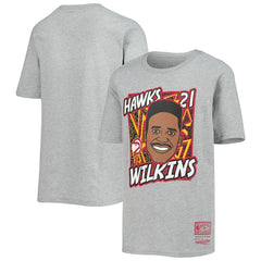 Mitchell & Ness Dominique Wilkins Atlanta Hawks Youth Hardwood Classics King of the Court Player T-Shirt