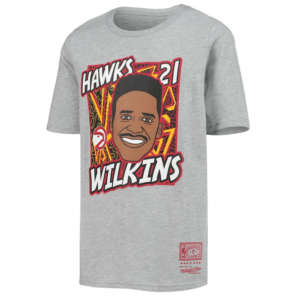 Mitchell & Ness Dominique Wilkins Atlanta Hawks Youth Hardwood Classics King of the Court Player T-Shirt