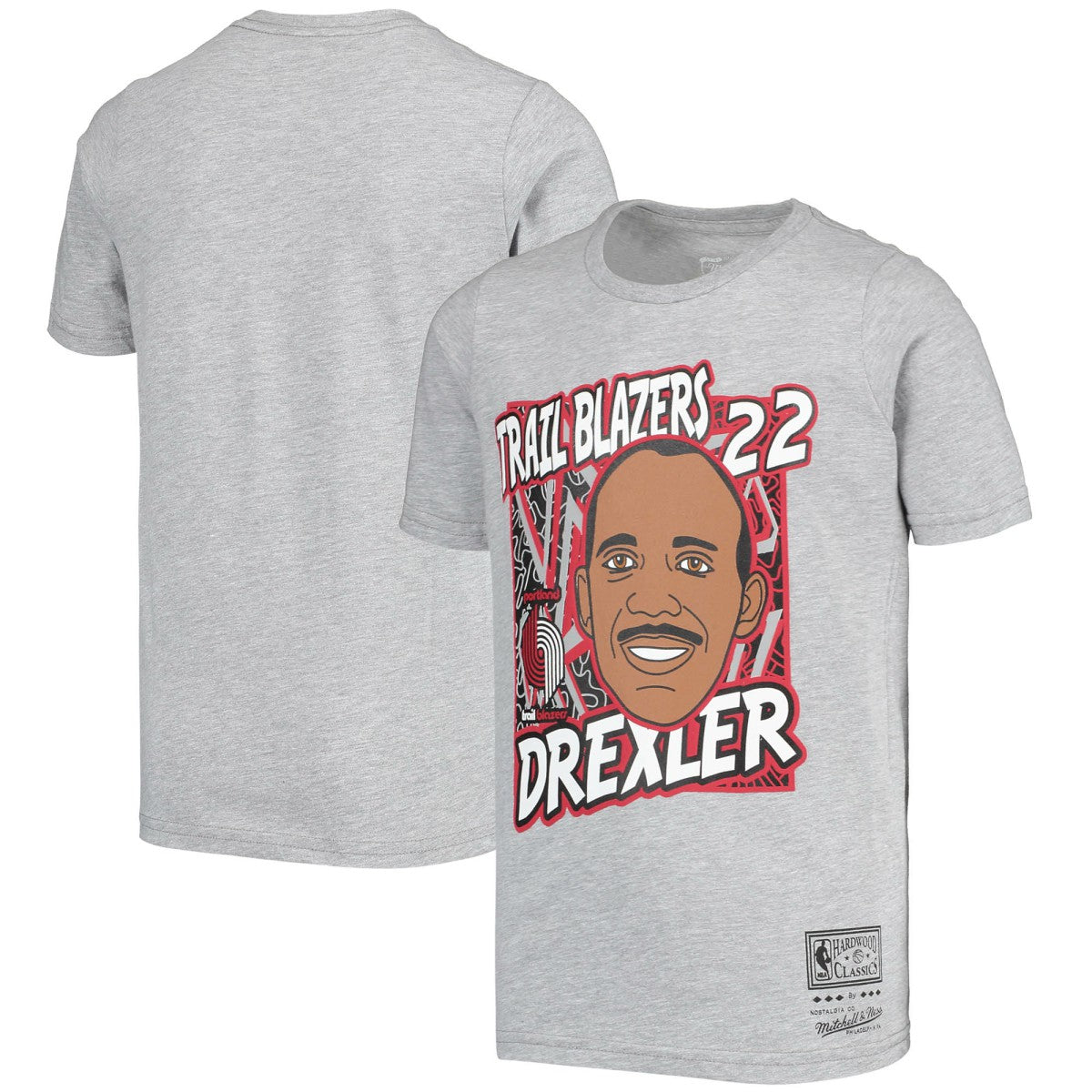 Mitchell & Ness Clyde Drexler Portland Trail Blazers Youth Hardwood Classics King of the Court Player T-Shirt