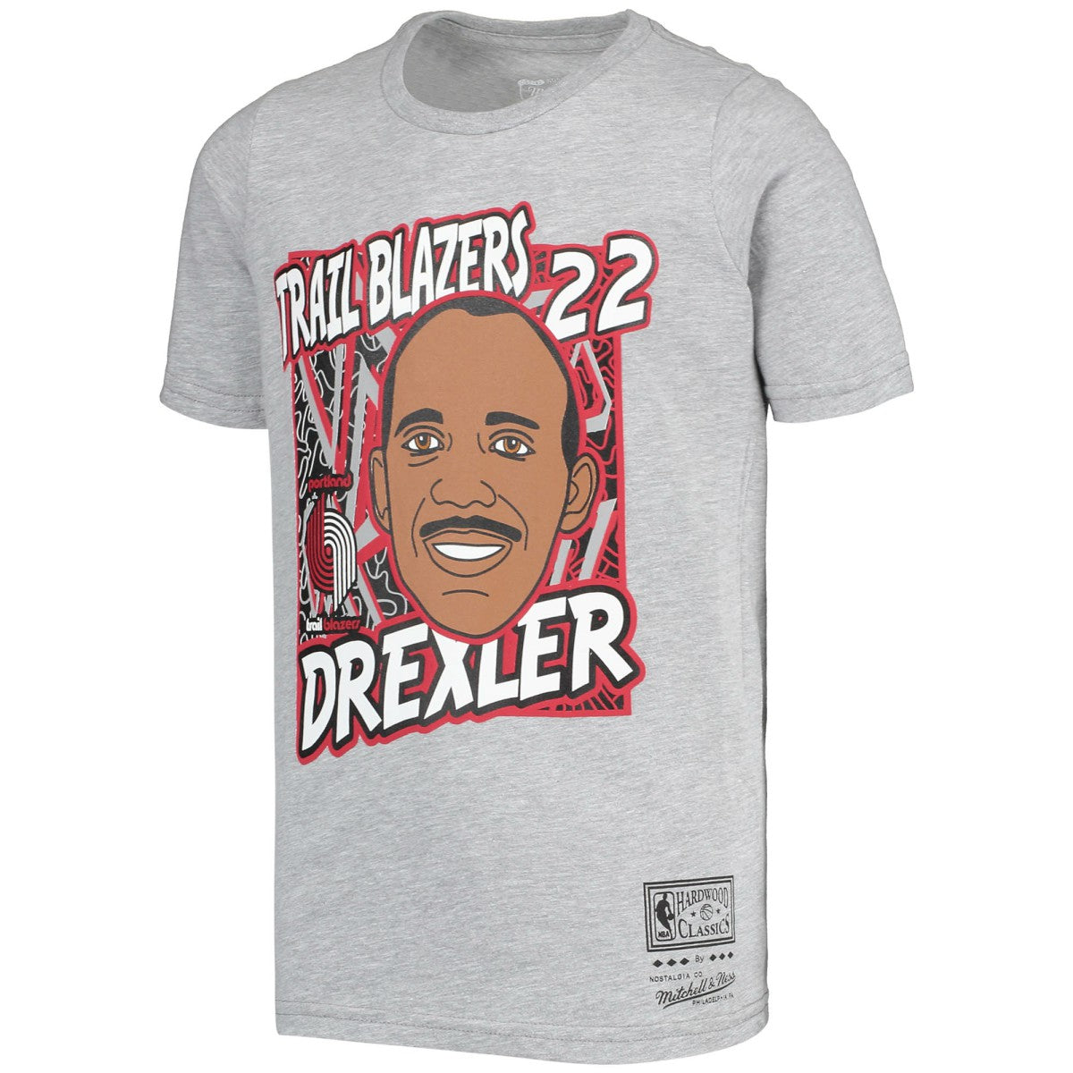 Mitchell & Ness Clyde Drexler Portland Trail Blazers Youth Hardwood Classics King of the Court Player T-Shirt