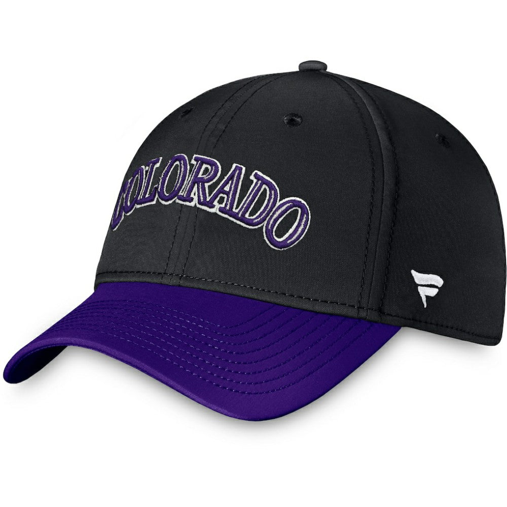 Black/Purple Colorado Rockies Fanatics Core Flex Hat