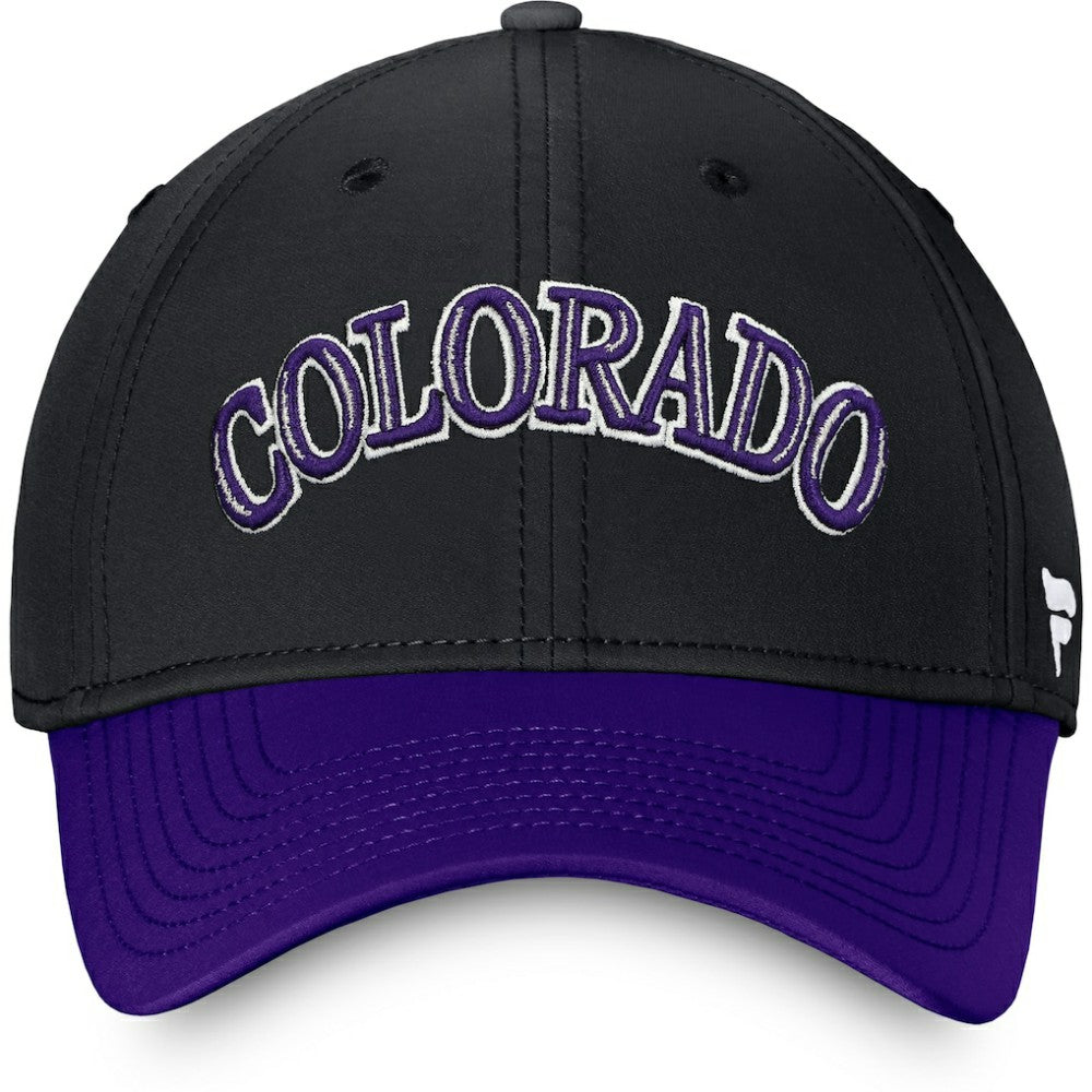 Black/Purple Colorado Rockies Fanatics Core Flex Hat