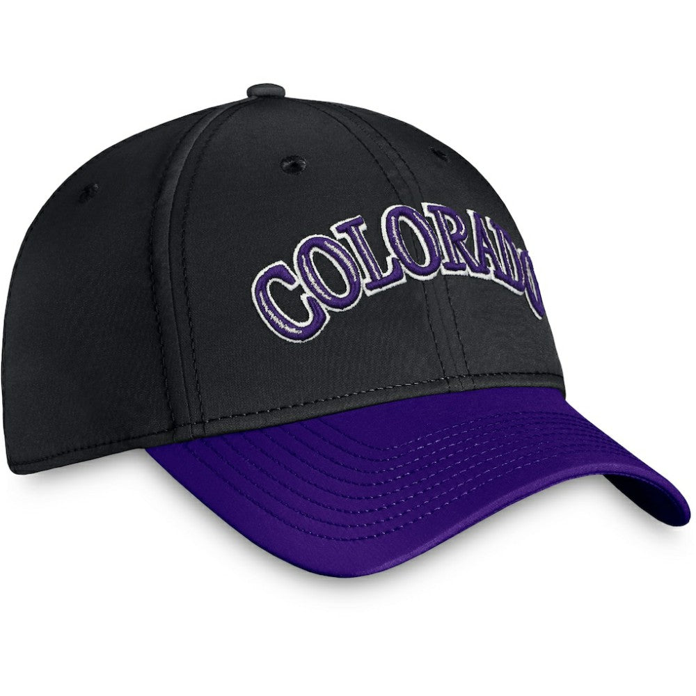 Black/Purple Colorado Rockies Fanatics Core Flex Hat