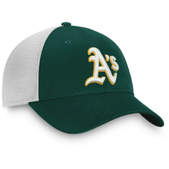 Green/White Athletics Fanatics Team Core Unstructured Trucker Adjustable Hat