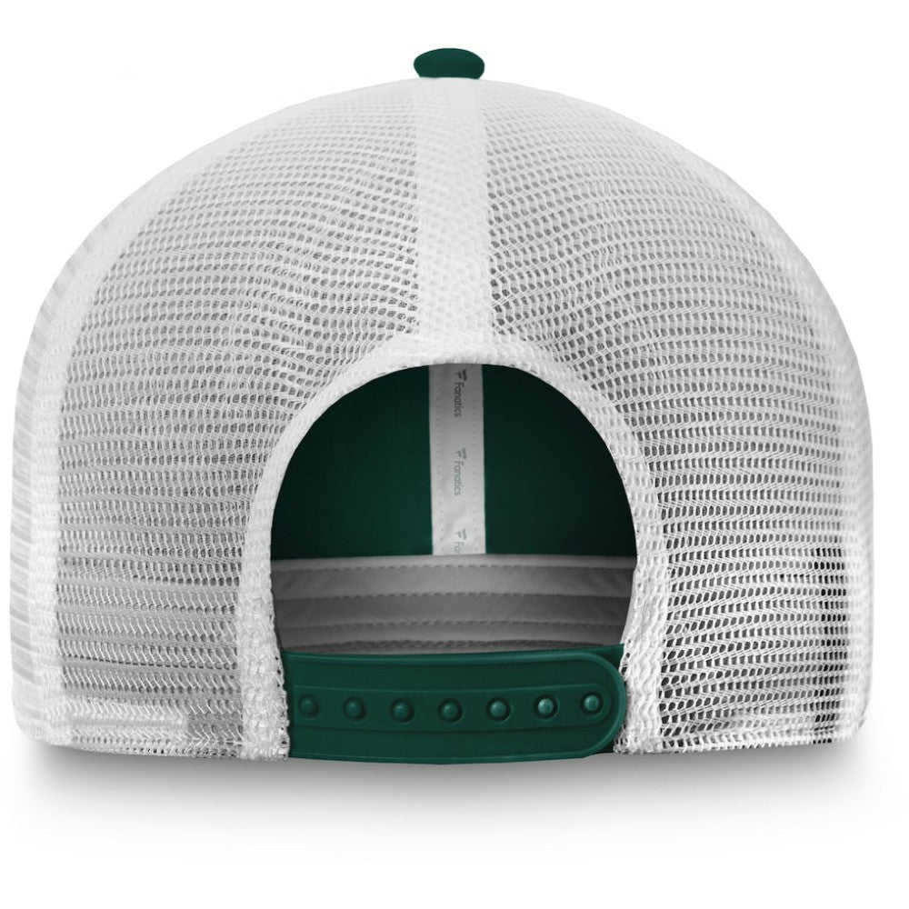 Green/White Athletics Fanatics Team Core Unstructured Trucker Adjustable Hat
