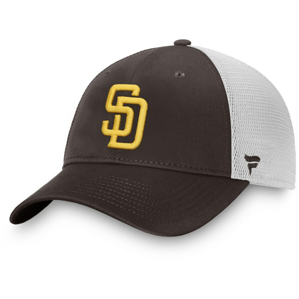Brown/White San Diego Padres Fanatics Team Core Unstructured Trucker Adjustable Hat