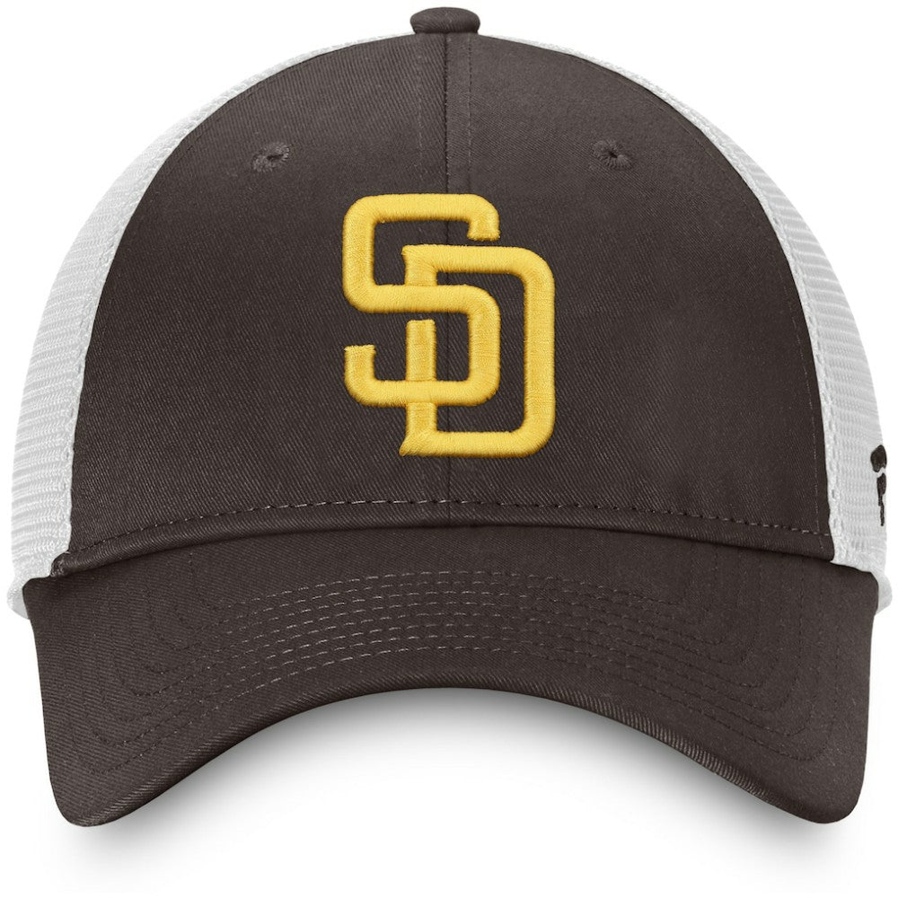 Brown/White San Diego Padres Fanatics Team Core Unstructured Trucker Adjustable Hat