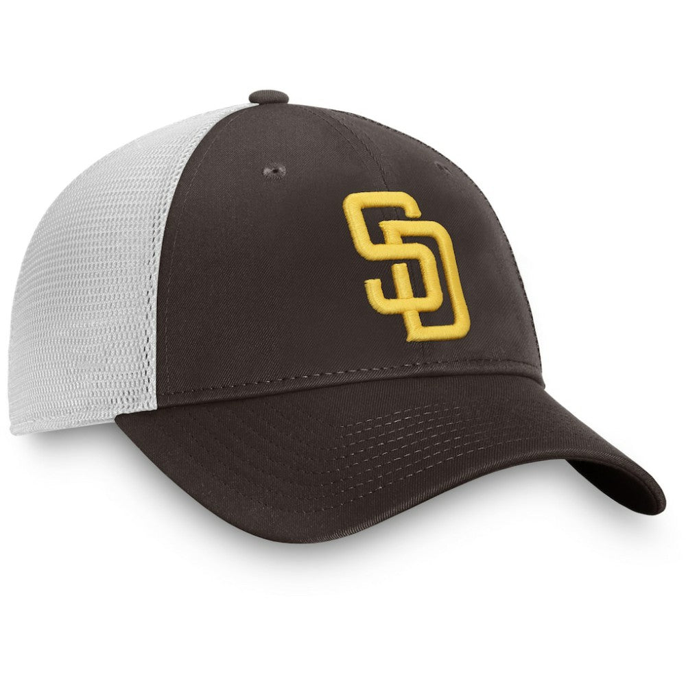 Brown/White San Diego Padres Fanatics Team Core Unstructured Trucker Adjustable Hat