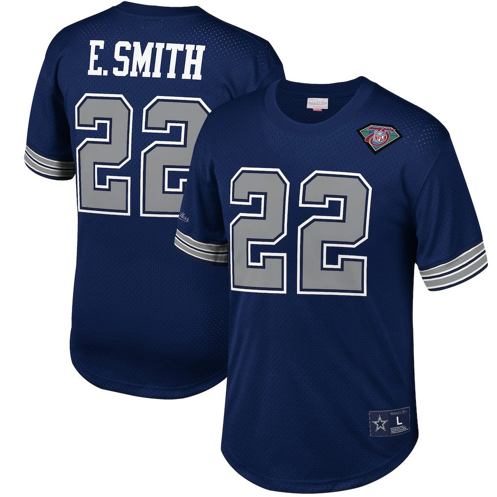 Emmitt Smith  Retired Player Name & Number Mesh Top - Dallas Cowboys Tops