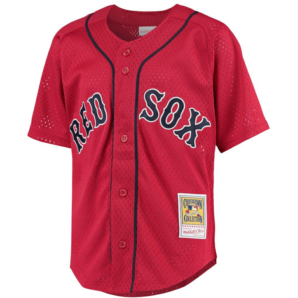 Red David Ortiz Boston Red Sox Mitchell & Ness Youth Cooperstown Collection Batting Practice Jersey