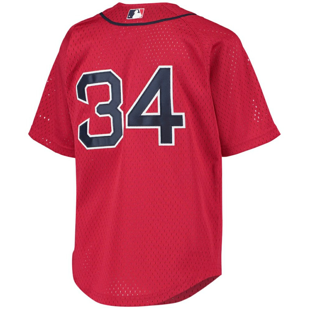 Red David Ortiz Boston Red Sox Mitchell & Ness Youth Cooperstown Collection Batting Practice Jersey