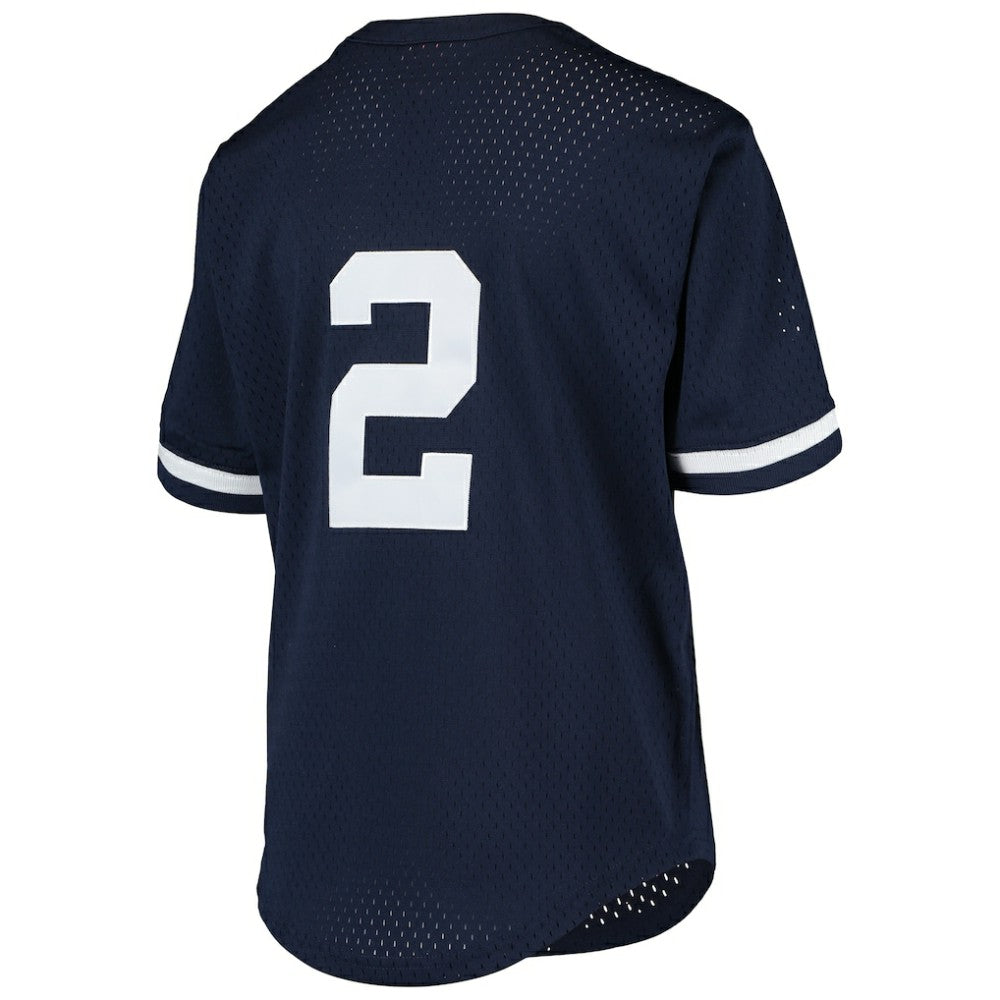 Navy Derek Jeter New York Yankees Mitchell & Ness Youth Cooperstown Collection Mesh Batting Practice Jersey