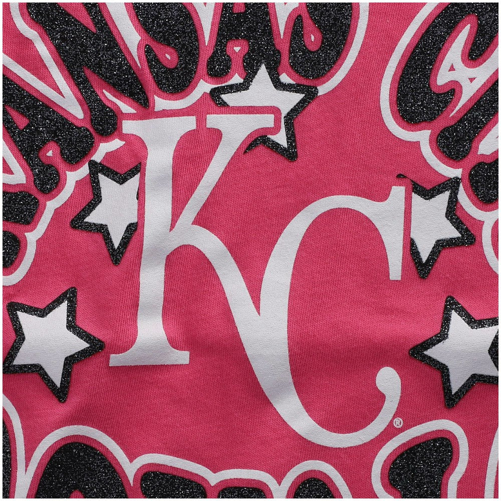 Pink Kansas City Royals New Era Girls Youth Jersey Stars V-Neck T-Shirt