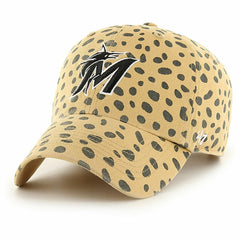 Tan Miami Marlins '47 Women's Cheetah Clean Up Adjustable Hat