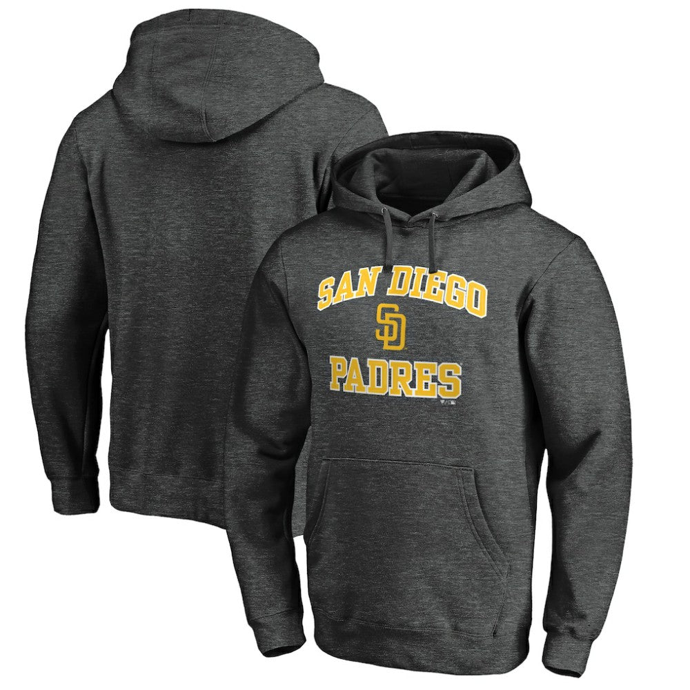 Charcoal San Diego Padres Heart and Soul Pullover Hoodie