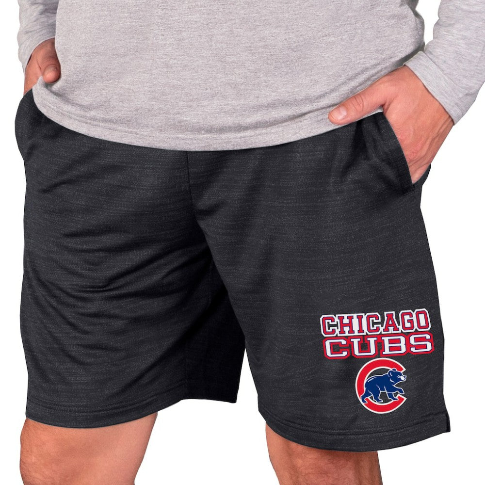 Charcoal Chicago Cubs Concepts Sport Bullseye Knit Jam Shorts