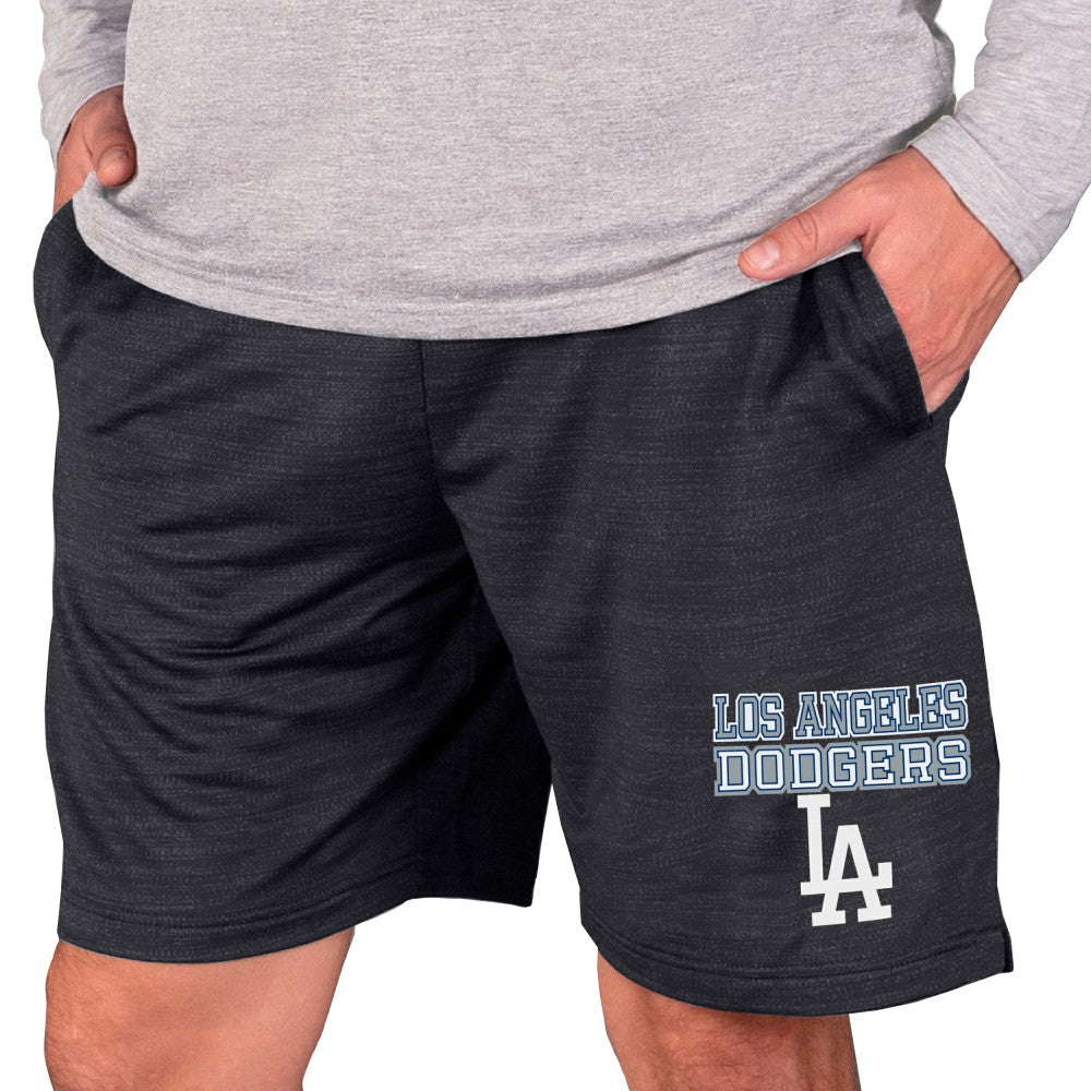 Charcoal Los Angeles Dodgers Concepts Sport Bullseye Knit Jam Shorts