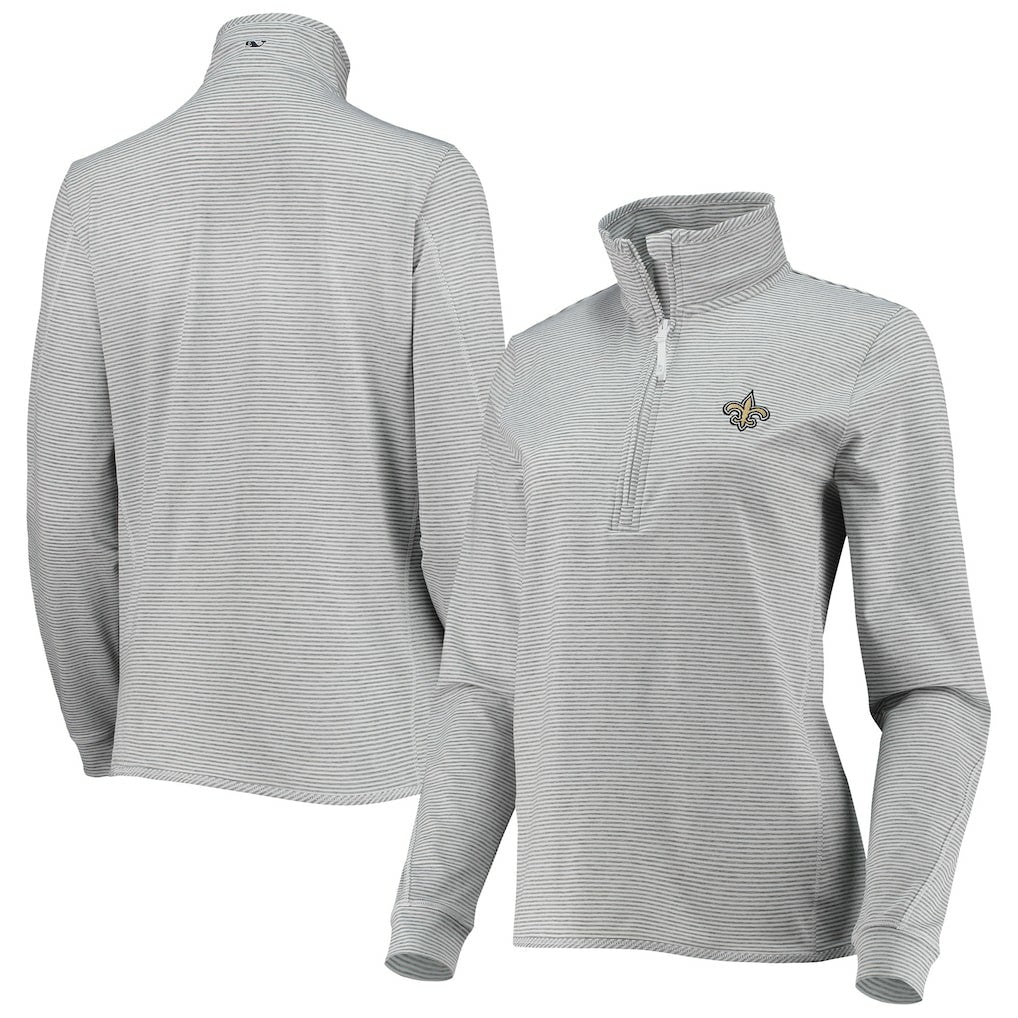 Vineyard Vines Women's Sankaty Shep Half-Zip Pullover Top - New Orleans Saints Pullover