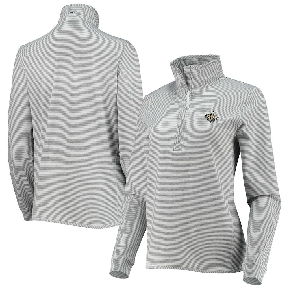 Vineyard Vines Women's Sankaty Shep Half-Zip Pullover Top - New Orleans Saints Pullover