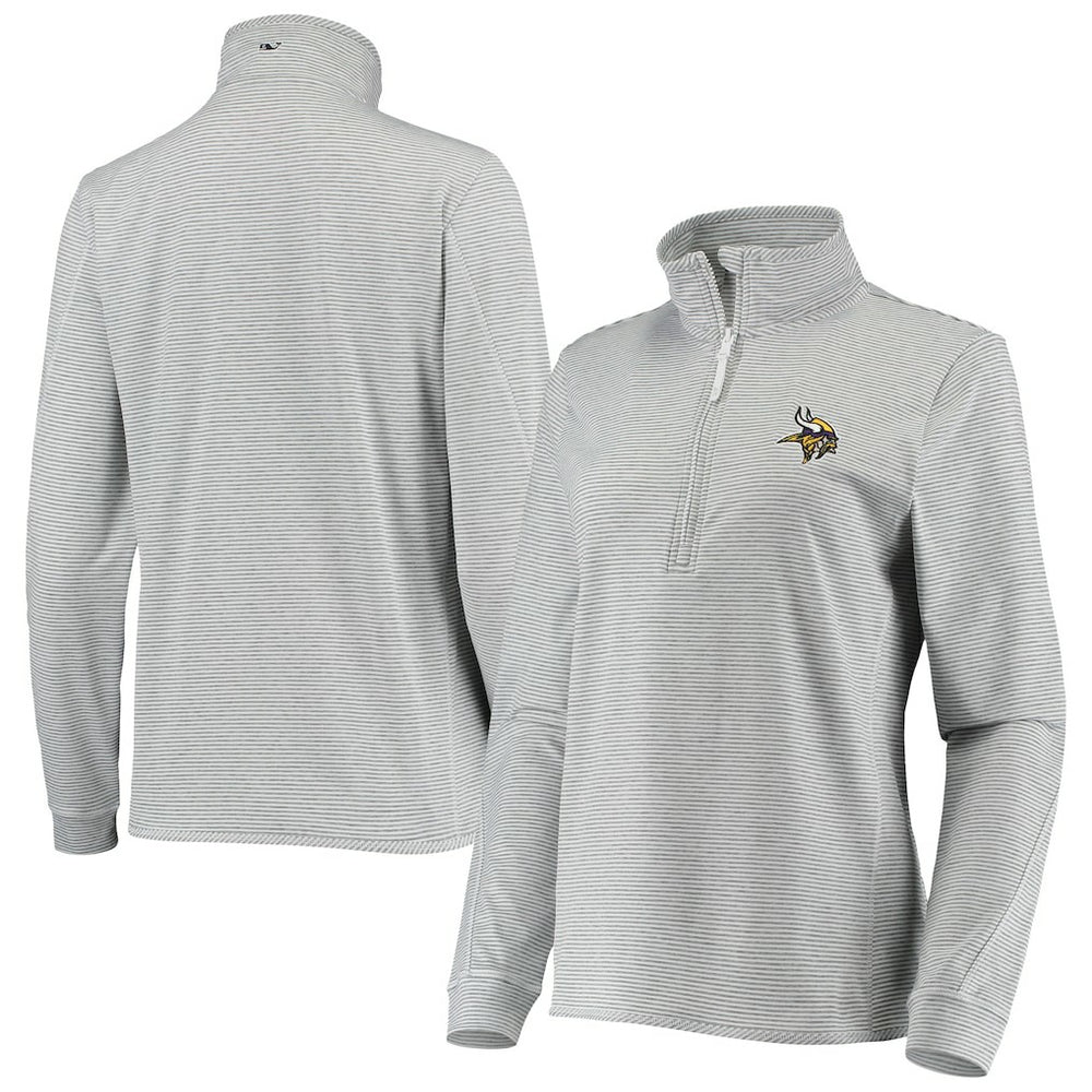 Vineyard Vines Women's Sankaty Shep Half-Zip Pullover Top - Minnesota Vikings Pullover