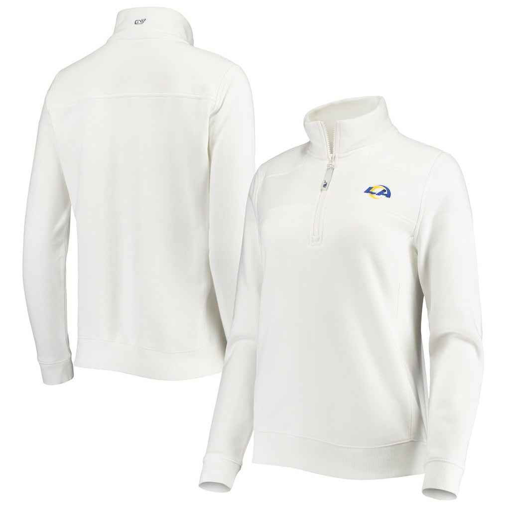 Vineyard Vines Women's Shep Shirt Quarter-Zip Sweatshirt - Los Angeles Rams Sweatshirts