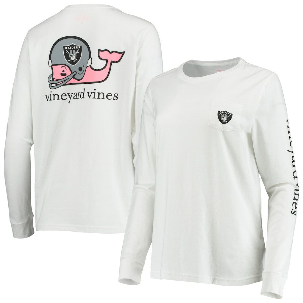 Vineyard Vines Women's Helmet Long Sleeve T-Shirt - Las Vegas Raiders T-shirts