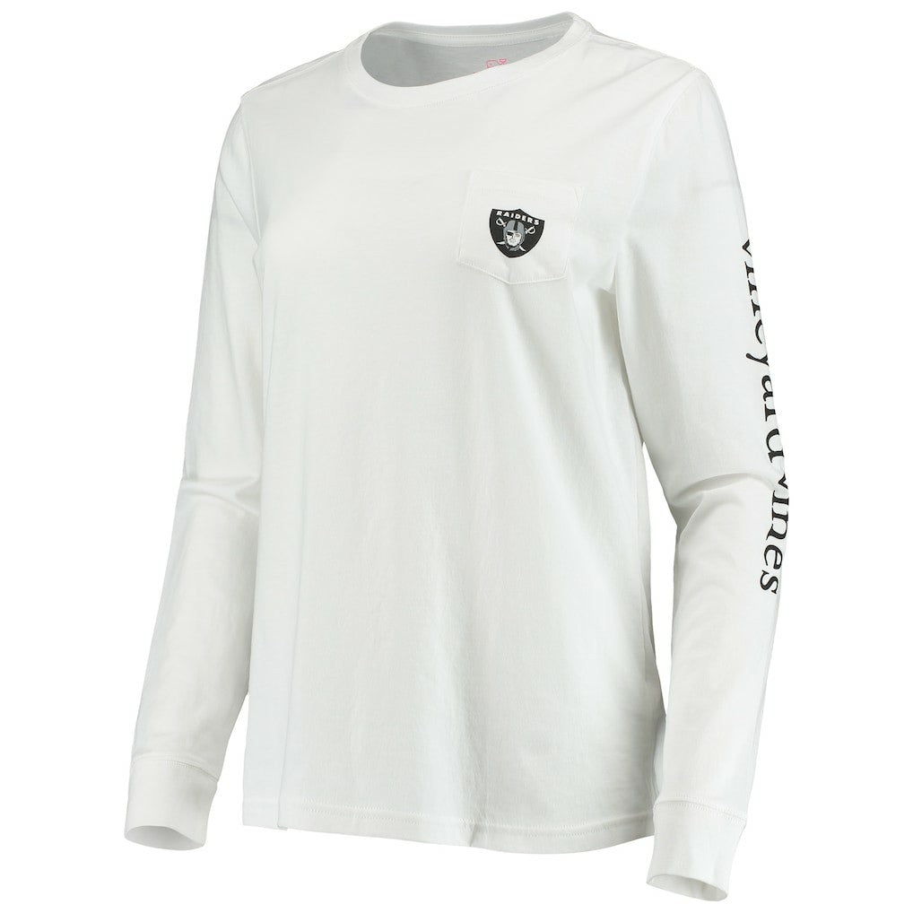 Vineyard Vines Women's Helmet Long Sleeve T-Shirt - Las Vegas Raiders T-shirts