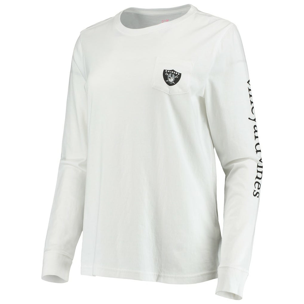 Vineyard Vines Women's Helmet Long Sleeve T-Shirt - Las Vegas Raiders T-shirts