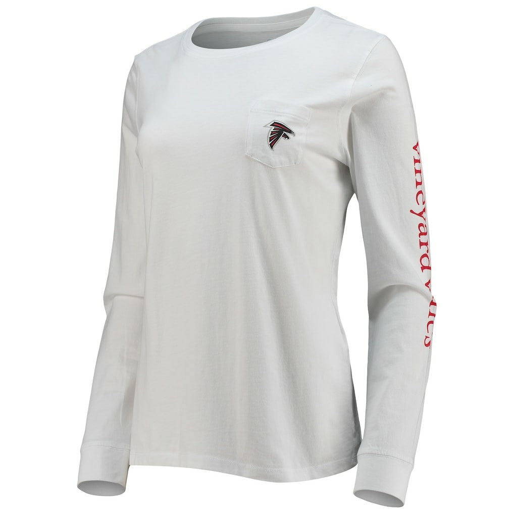 Vineyard Vines Women's Helmet Long Sleeve T-Shirt - Atlanta Falcons T-shirts