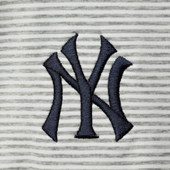 Heather Gray New York Yankees Vineyard Vines Women's Stripe Sankaty Half-Zip Pullover Top