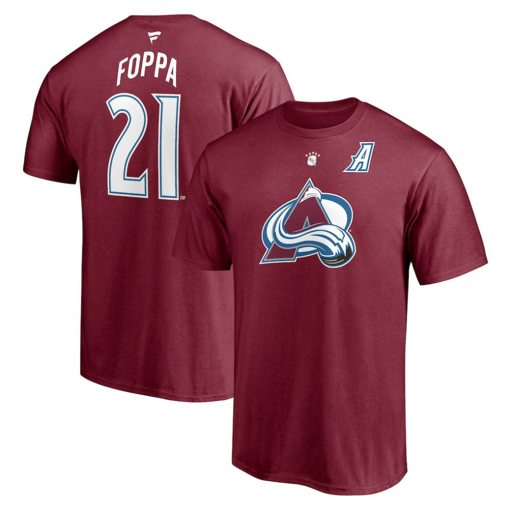 NHL Peter Forsberg Colorado Avalanche Fanatics Authentic Stack Retired Player Nickname & Number T-Shirt