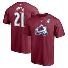 NHL Peter Forsberg Colorado Avalanche Fanatics Authentic Stack Retired Player Nickname & Number T-Shirt