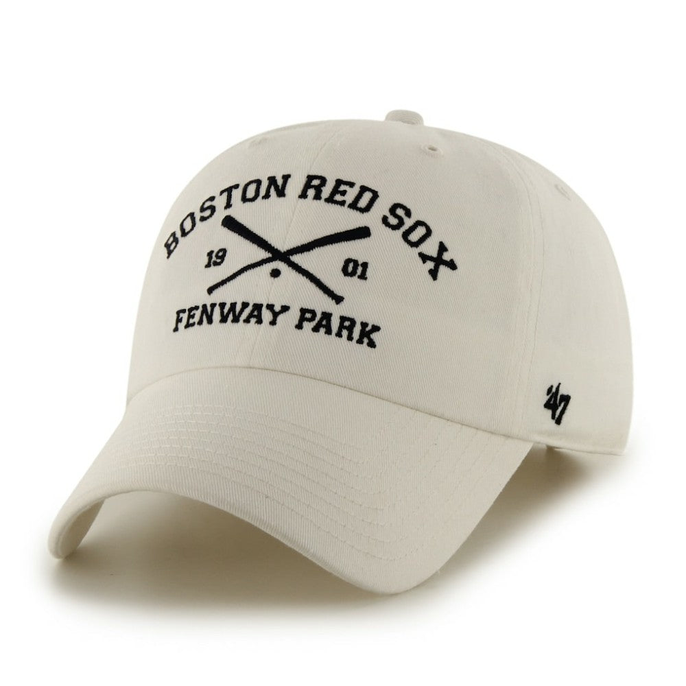 White Boston Red Sox '47 Cross Bats Clean Up Adjustable Hat