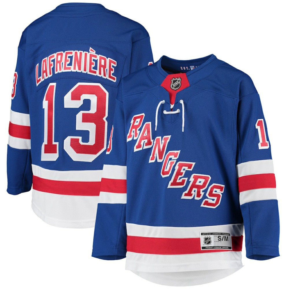 NHL Alexis Lafreniere New York Rangers Youth Home Premier Player Jersey
