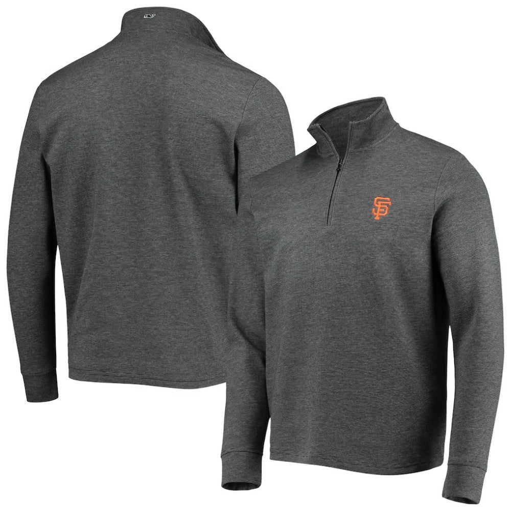 Charcoal San Francisco Giants Vineyard Vines Saltwater Quarter-Zip Jacket