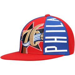 Mitchell & Ness Philadelphia 76ers Hardwood Classics Big Face Callout Snapback Hat