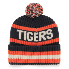 Navy Detroit Tigers '47 Bering Cuffed Knit Hat with Pom
