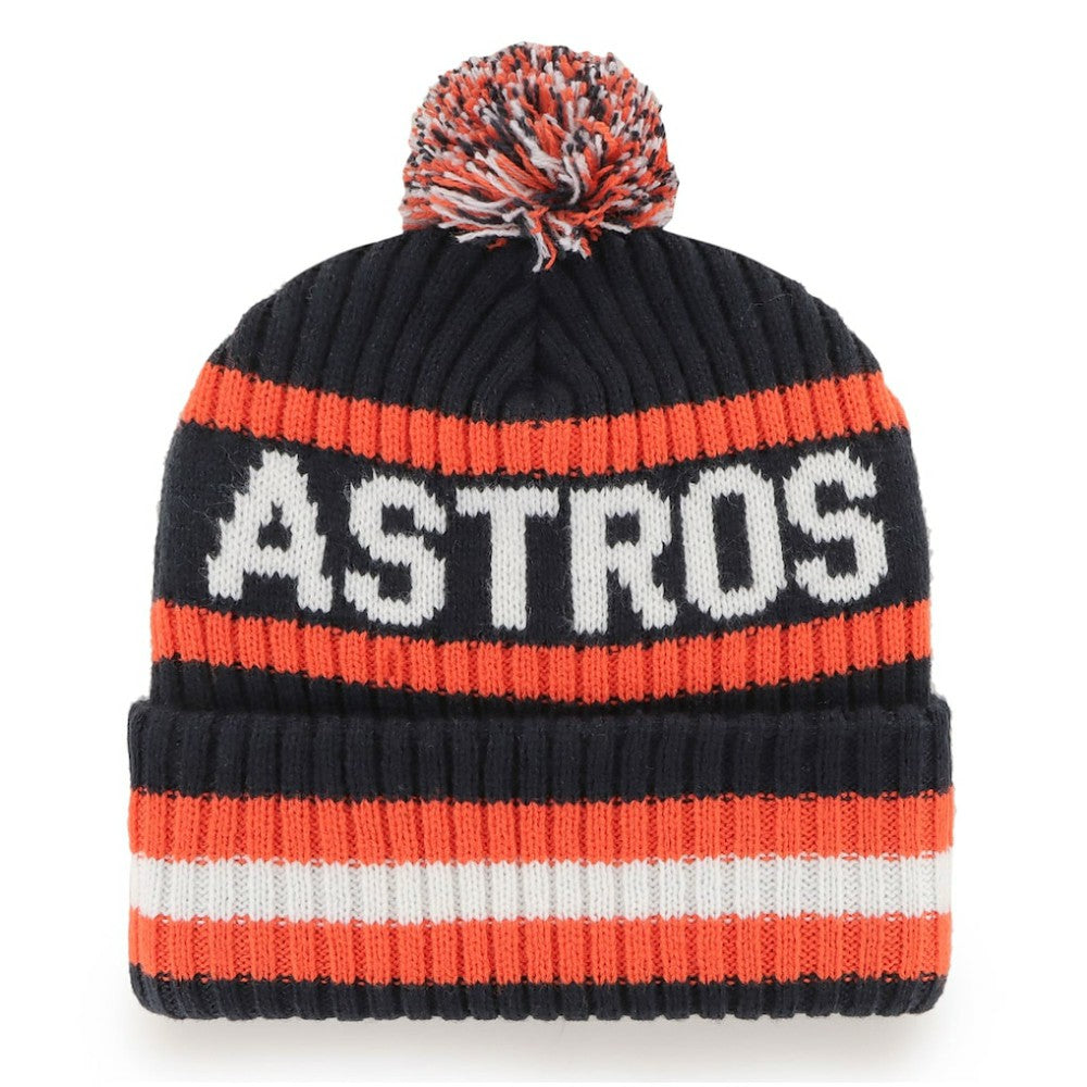 Navy Houston Astros '47 Bering Cuffed Knit Hat with Pom