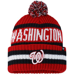 Red Washington Nationals '47 Bering Cuffed Knit Hat with Pom