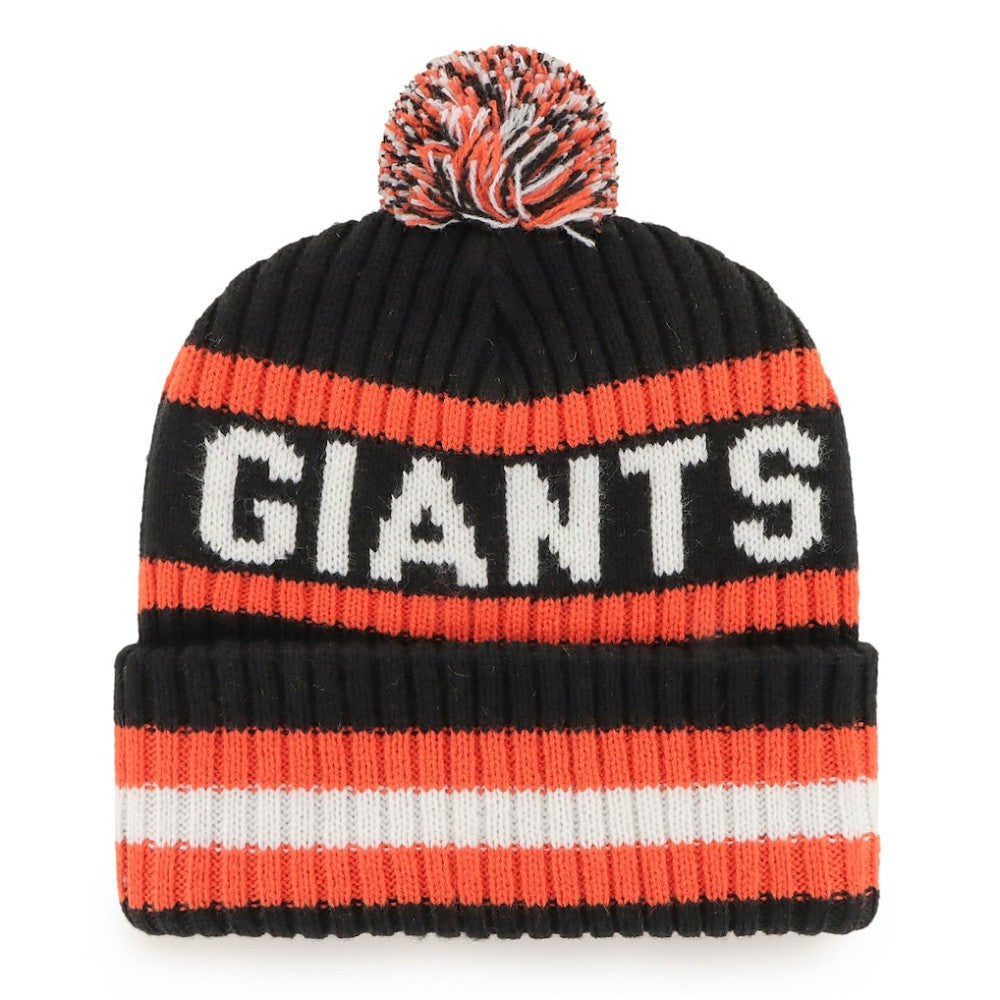 Black San Francisco Giants '47 Bering Cuffed Knit Hat with Pom