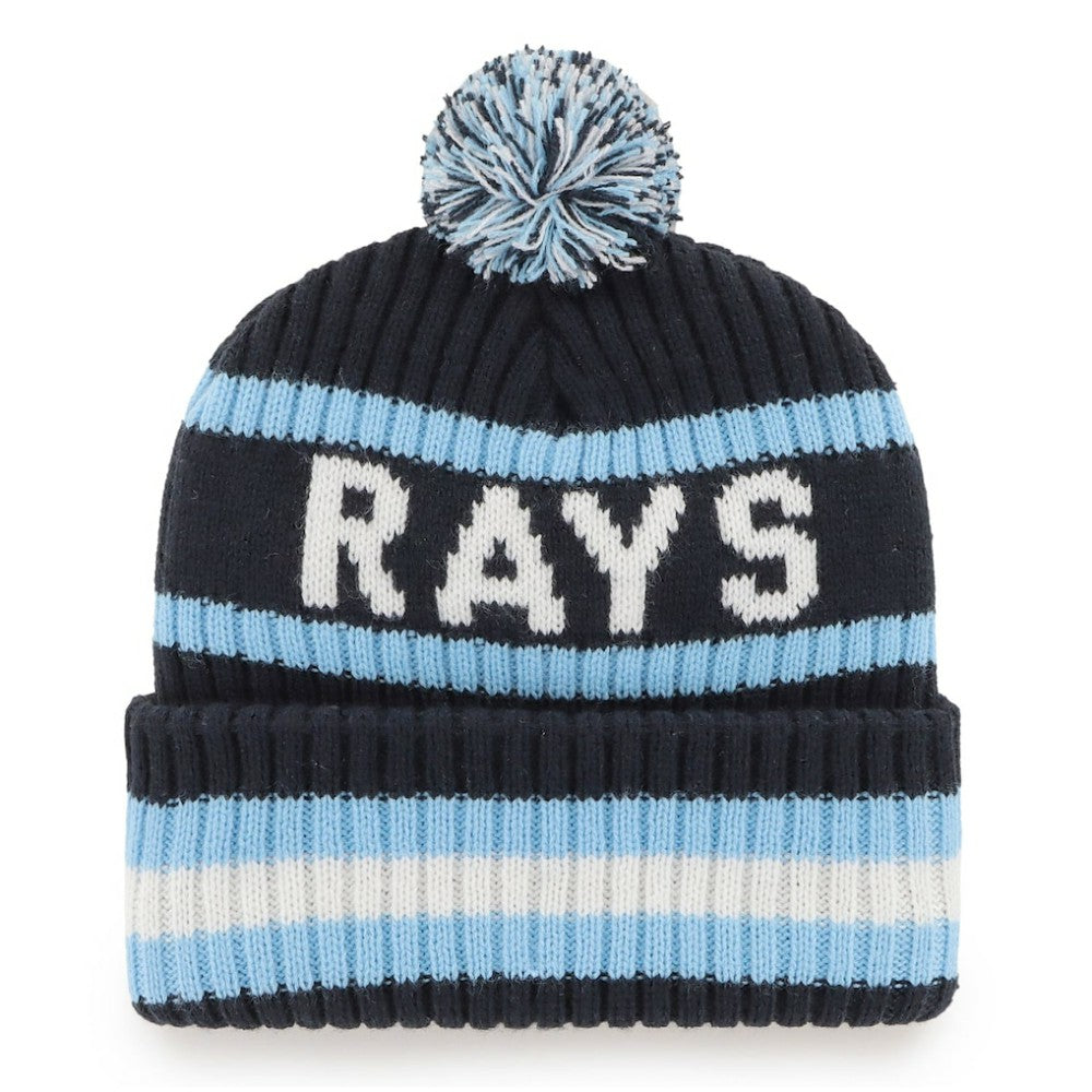 Navy Tampa Bay Rays '47 Bering Cuffed Knit Hat with Pom