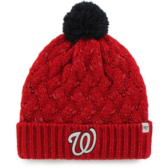 Red Washington Nationals '47 Women's Knit Cuffed Hat with Pom