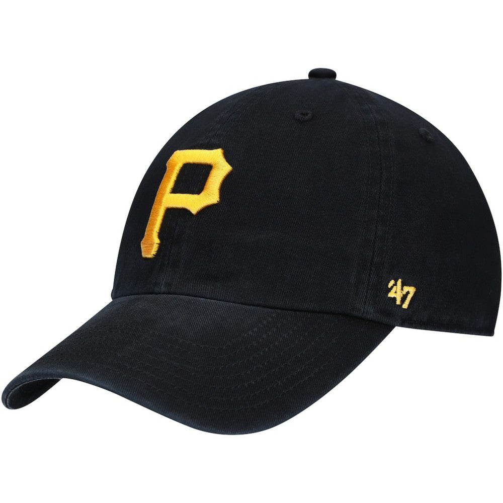 Black Pittsburgh Pirates '47 Youth Team Logo Clean Up Adjustable Hat