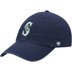 Navy Seattle Mariners '47 Youth Team Logo Clean Up Adjustable Hat